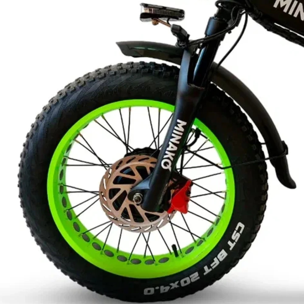 Электровелосипед Minako F10 Dual салатовый гидравлика 3